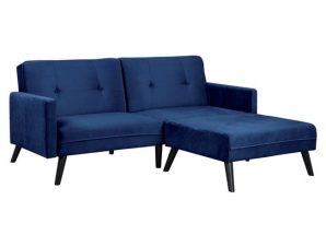 Καναπές Γωνία Κρεβάτι Livia HM3151.08 Blue Με Υποπόδιο 211X158X83Y εκ.