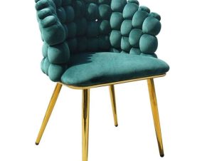 Καρέκλα 3-50-193-0001 54x57x80cm Green-Gold Inart